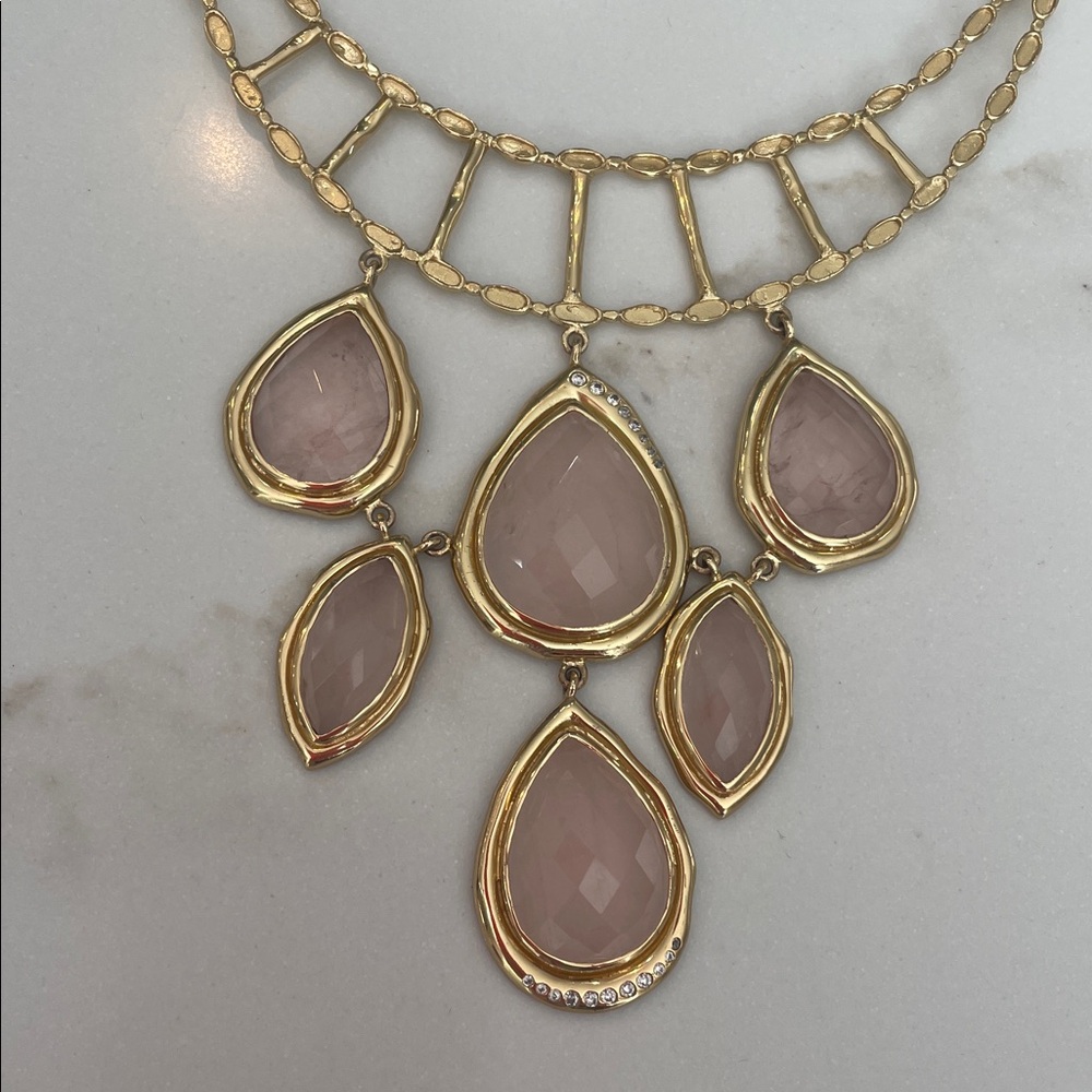 Vintage Melinda Maria rose quartz necklace - Picture 9 of 9